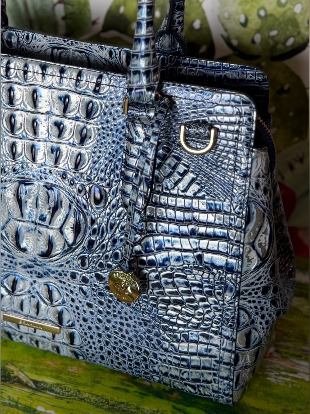 NWT Brahmin Costal Blue Small Finley handbag - Picture 12 of 15